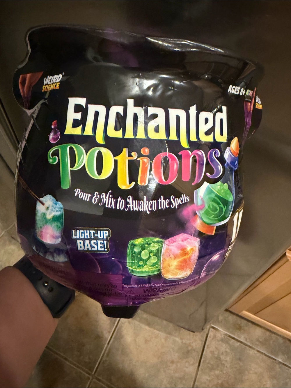 RMS brand Weird Science Enchanted Potions Light-Up Cauldron Set